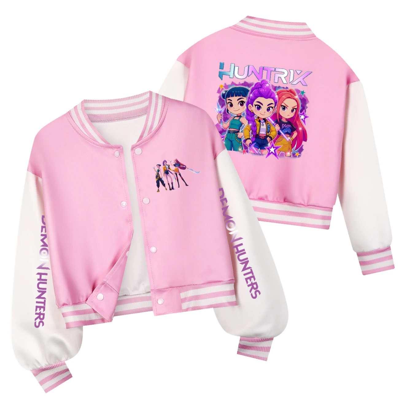 Kids’ Varsity Jacket & Jogger Set — 5051 Edition, Style 06 · Pink