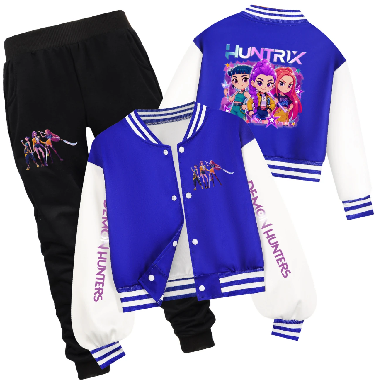 Kids’ Varsity Jacket & Jogger Set — 5051 Edition, Style 07 · Set · Blue