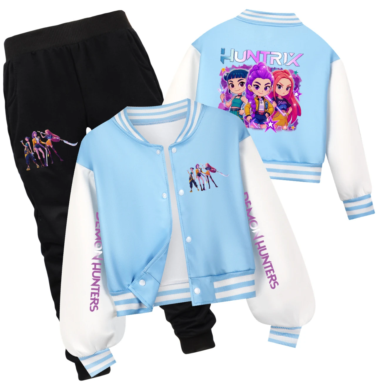Kids’ Varsity Jacket & Jogger Set — 5051 Edition, Style 09 · Set · Light Blue