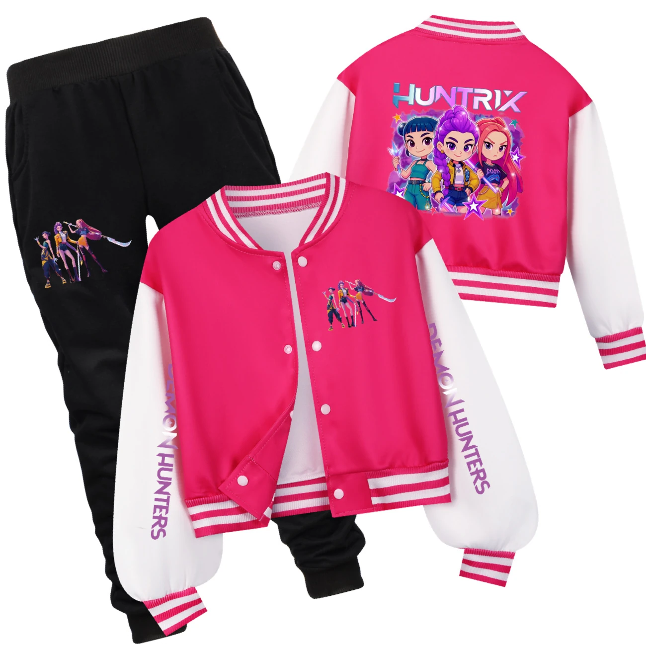 Kids’ Varsity Jacket & Jogger Set — 5051 Edition, Style 11 · Set · Rose