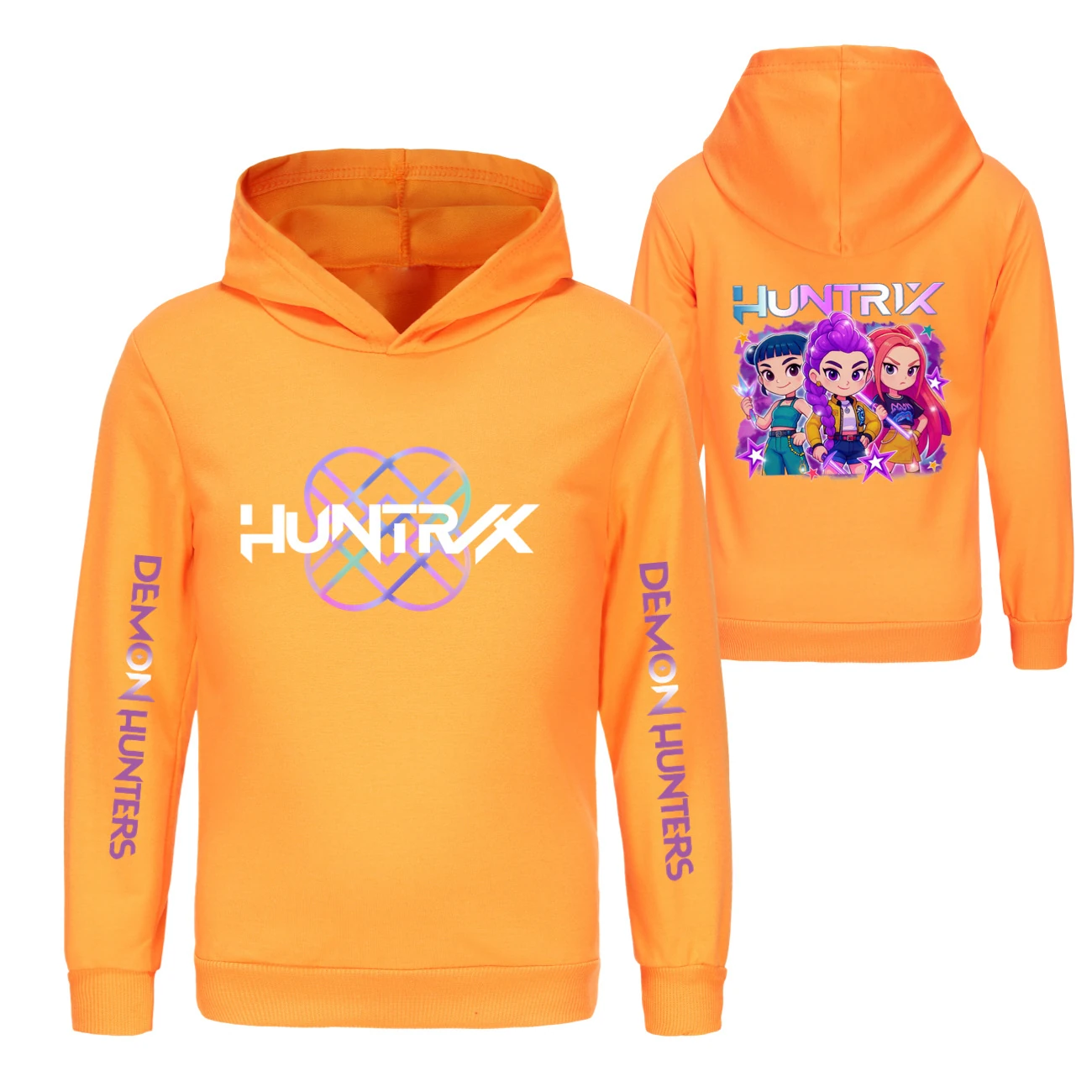 Kids’ Hoodie & Jogger Set — 5051 Collection F, Style 08 · Orange