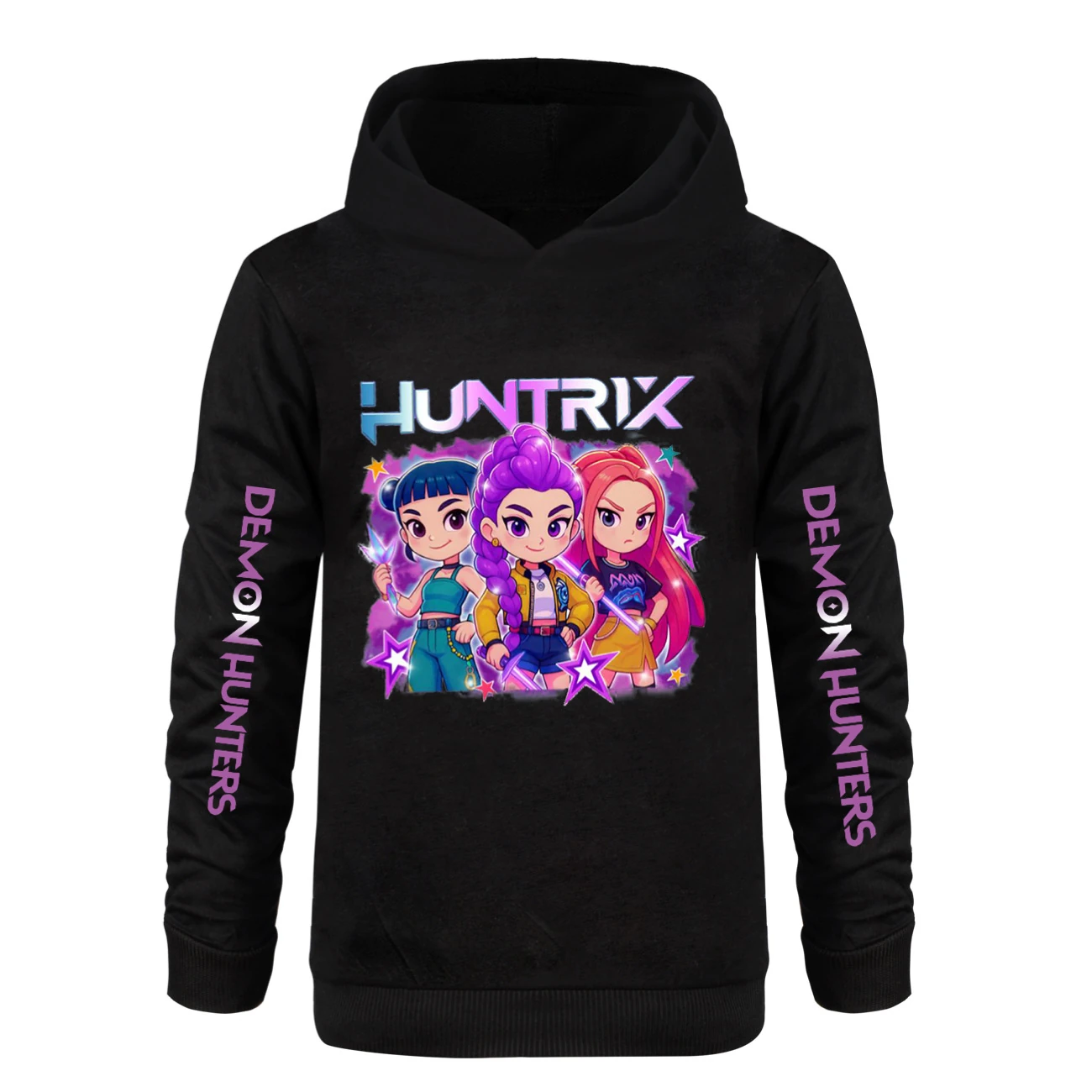 Kids’ Hoodie & Jogger Set — 5051 Collection D, Style 04 · Black