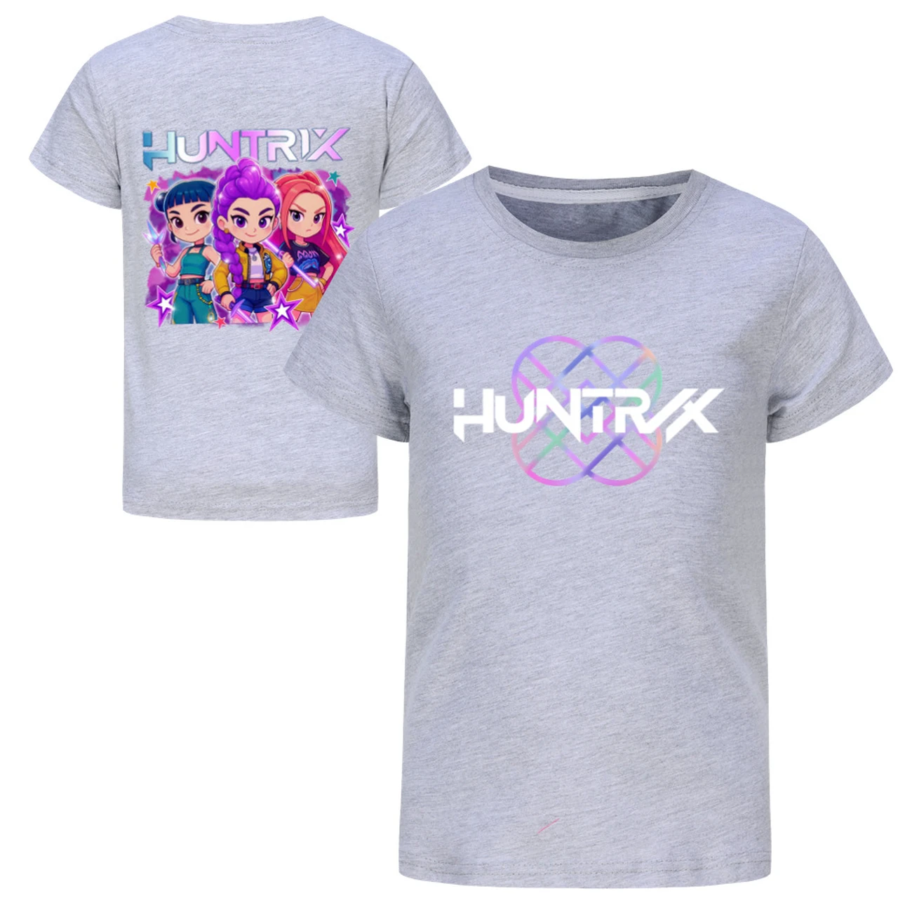 Kids’ Two-Sided Tee & Hoodie Collection — 5051 Edition, Style 05 · Grey