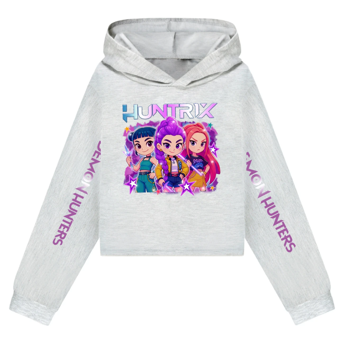 Girls’ Cropped Sweatshirt Set — 5051 Collection B, Style 01 · Grey
