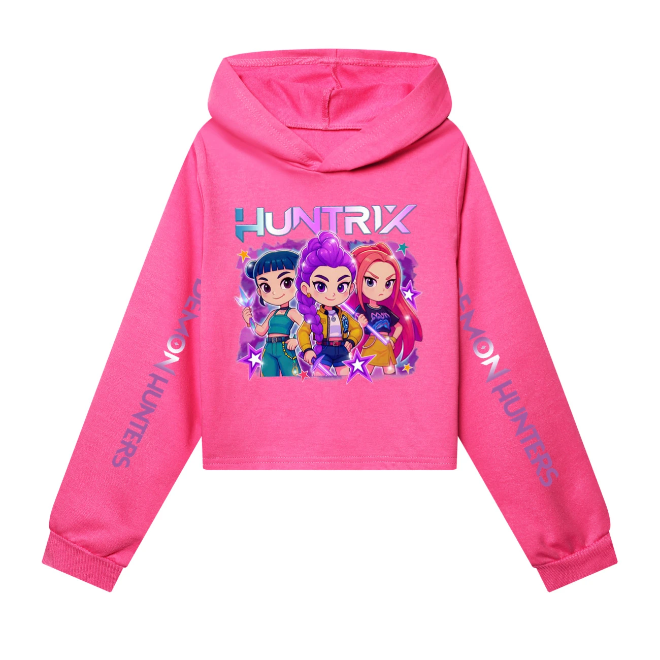 Girls’ Cropped Sweatshirt Set — 5051 Collection B, Style 03 · Rose