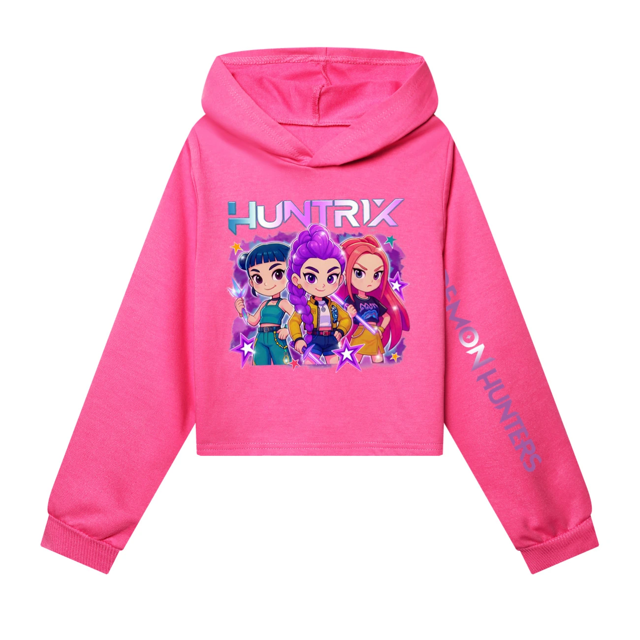 Girls’ Cropped Sweatshirt Set — 5051 Collection B, Style 10 · Rose