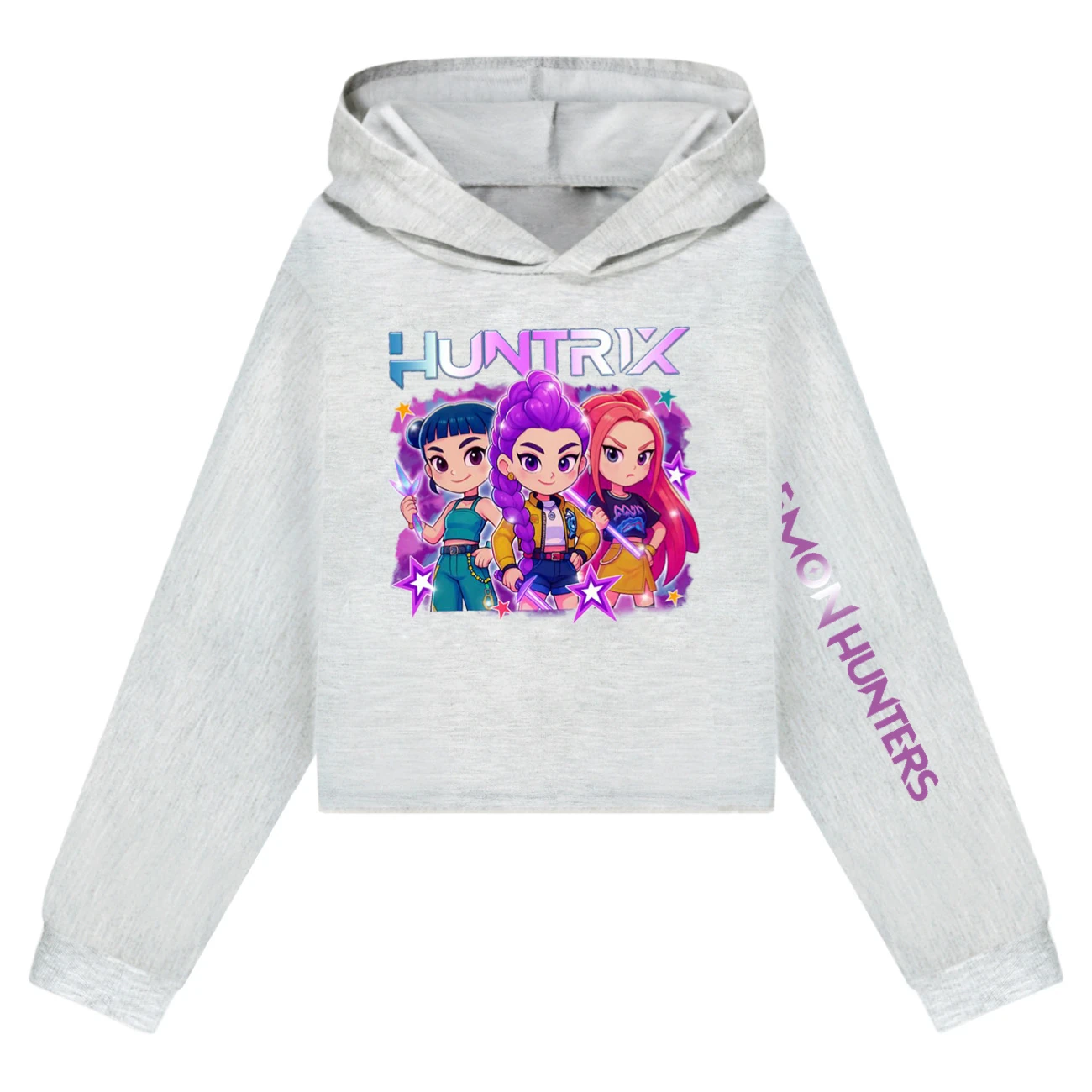 Girls’ Cropped Sweatshirt Set — 5051 Collection B, Style 11 · Grey