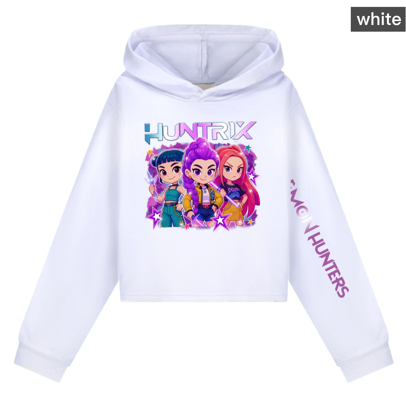 Girls’ Cropped Sweatshirt Set — 5051 Collection B, Style 12 · White