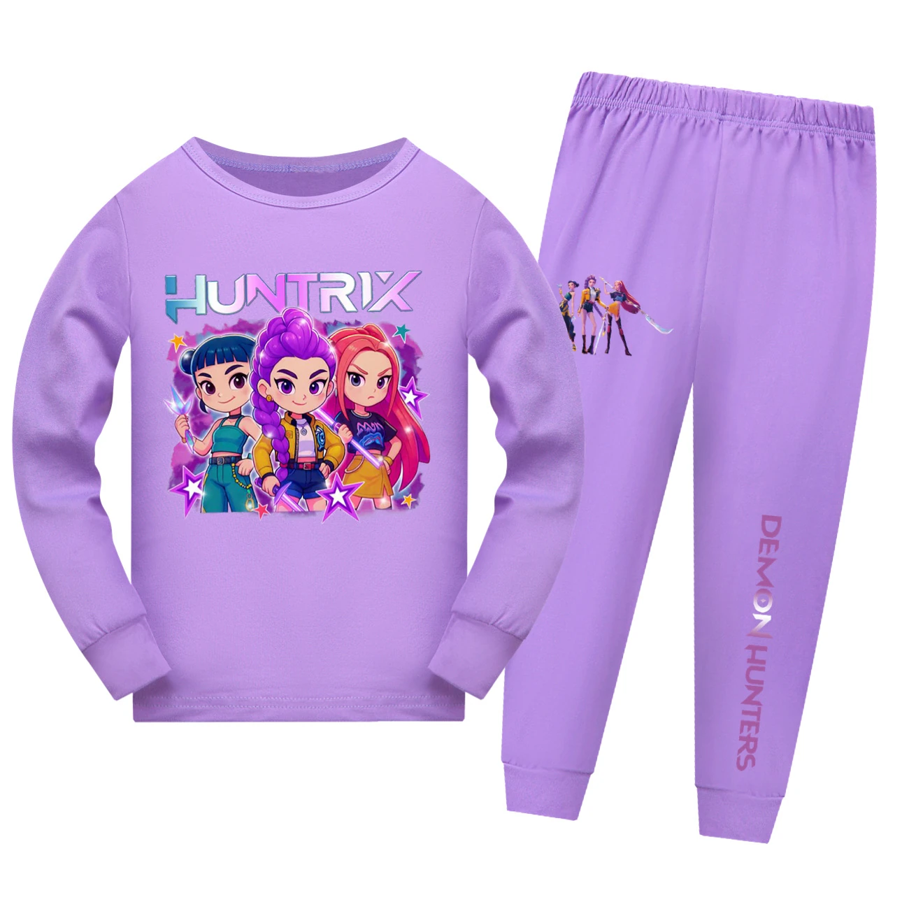 Kids’ Long-Sleeve Lounge Set — 5051 Edition, Style 01 · Set · Purple