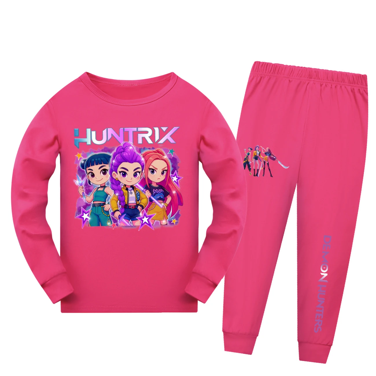 Kids’ Long-Sleeve Lounge Set — 5051 Edition, Style 03 · Set · Rose