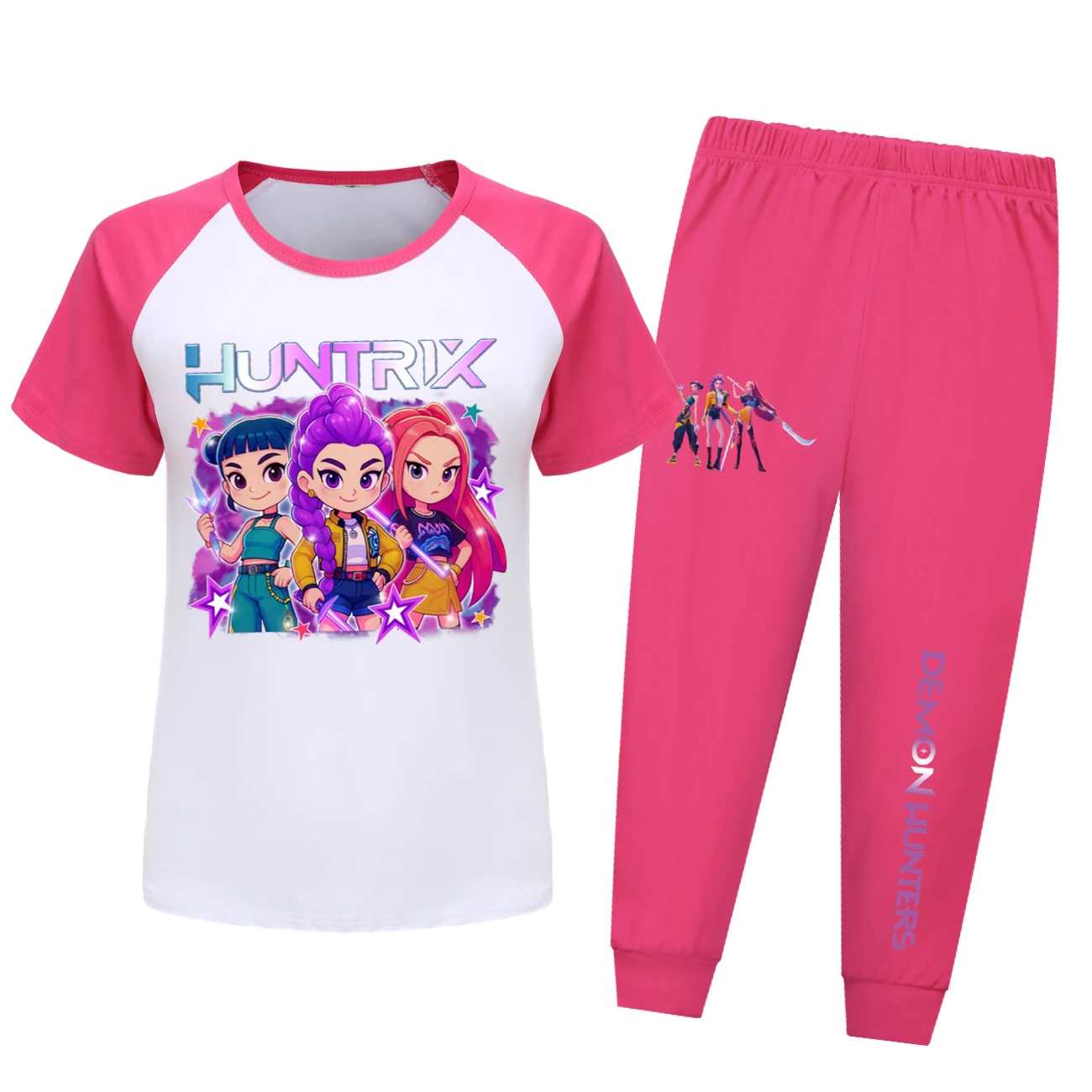 Kids’ Long-Sleeve Lounge Set — 5051 Edition, Style 08 · Rose