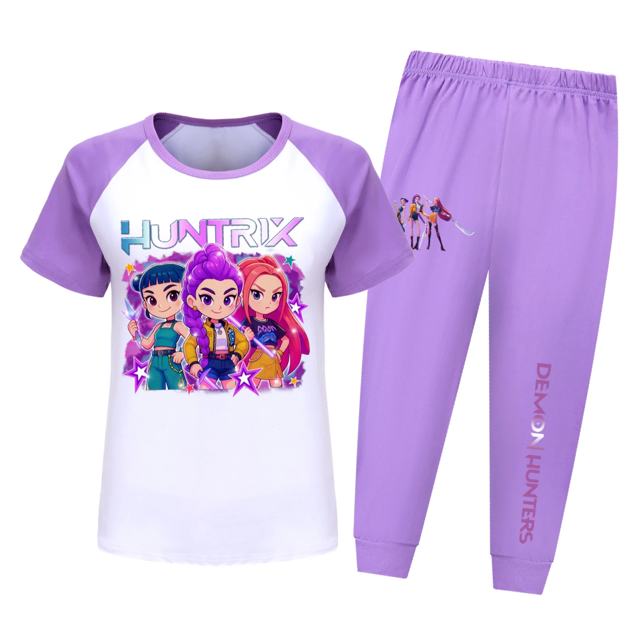 Kids’ Long-Sleeve Lounge Set — 5051 Edition, Style 09 · Purple