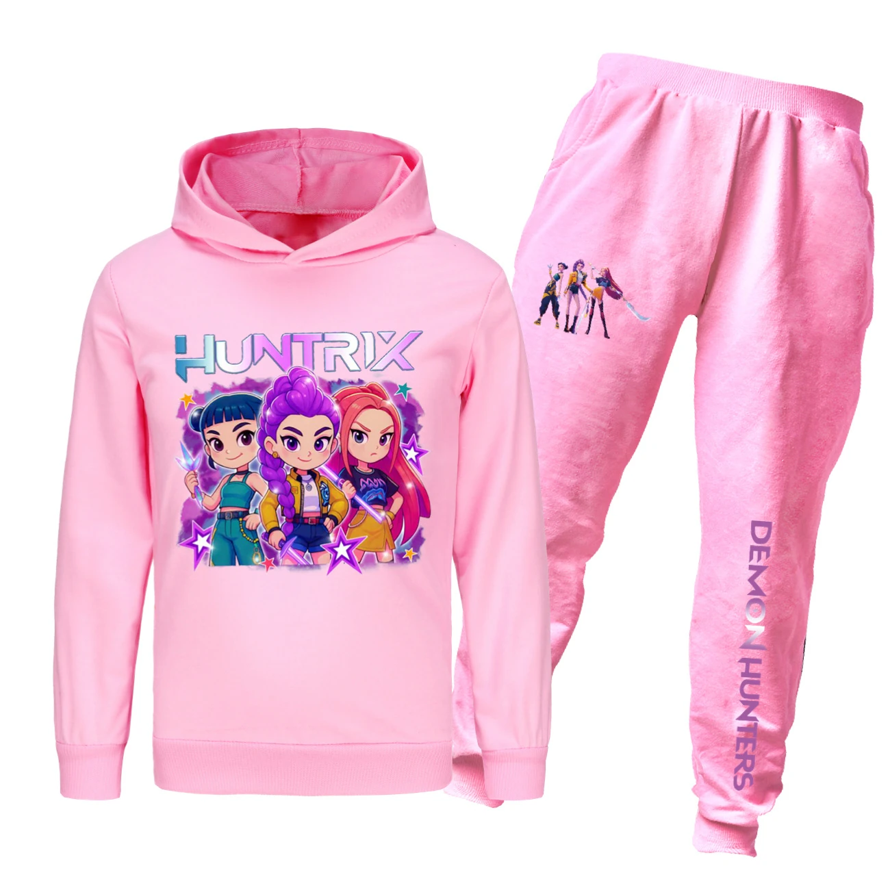 Kids’ Hoodie & Jogger Set — 5051 Collection B, Style 01 · Set · Pink