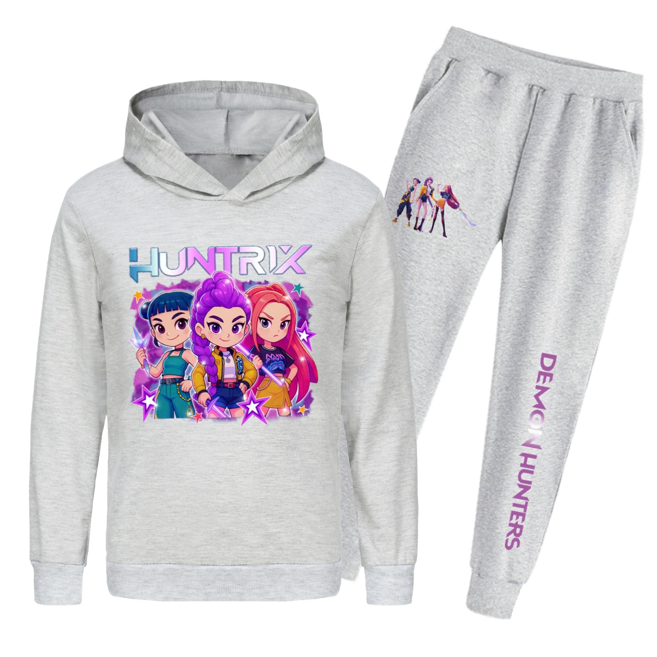 Kids’ Hoodie & Jogger Set — 5051 Collection B, Style 04 · Set · Grey