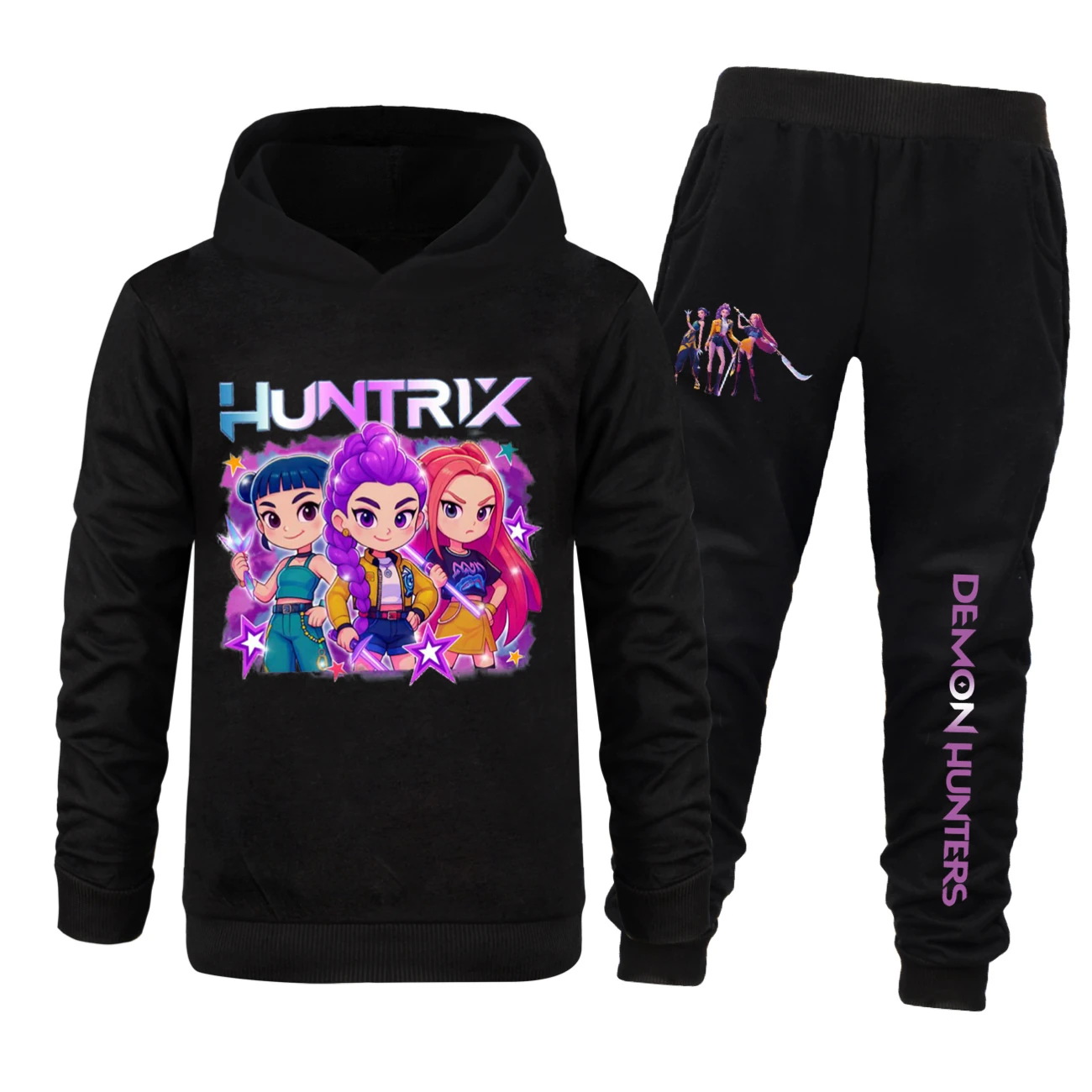 Kids’ Hoodie & Jogger Set — 5051 Collection B, Style 05 · Set · Black