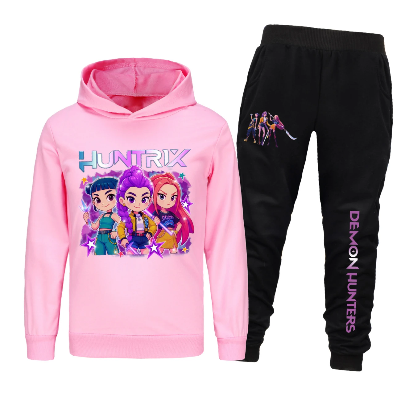Kids’ Hoodie & Jogger Set — 5051 Collection B, Style 08 · Set · Pink