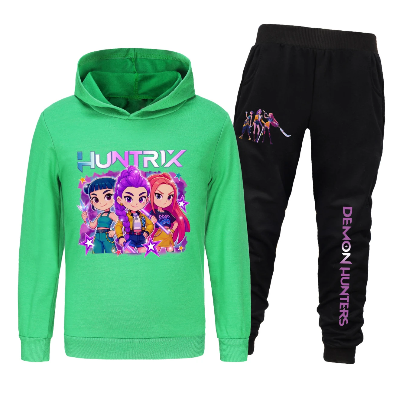 Kids’ Hoodie & Jogger Set — 5051 Collection B, Style 12 · Set · Green