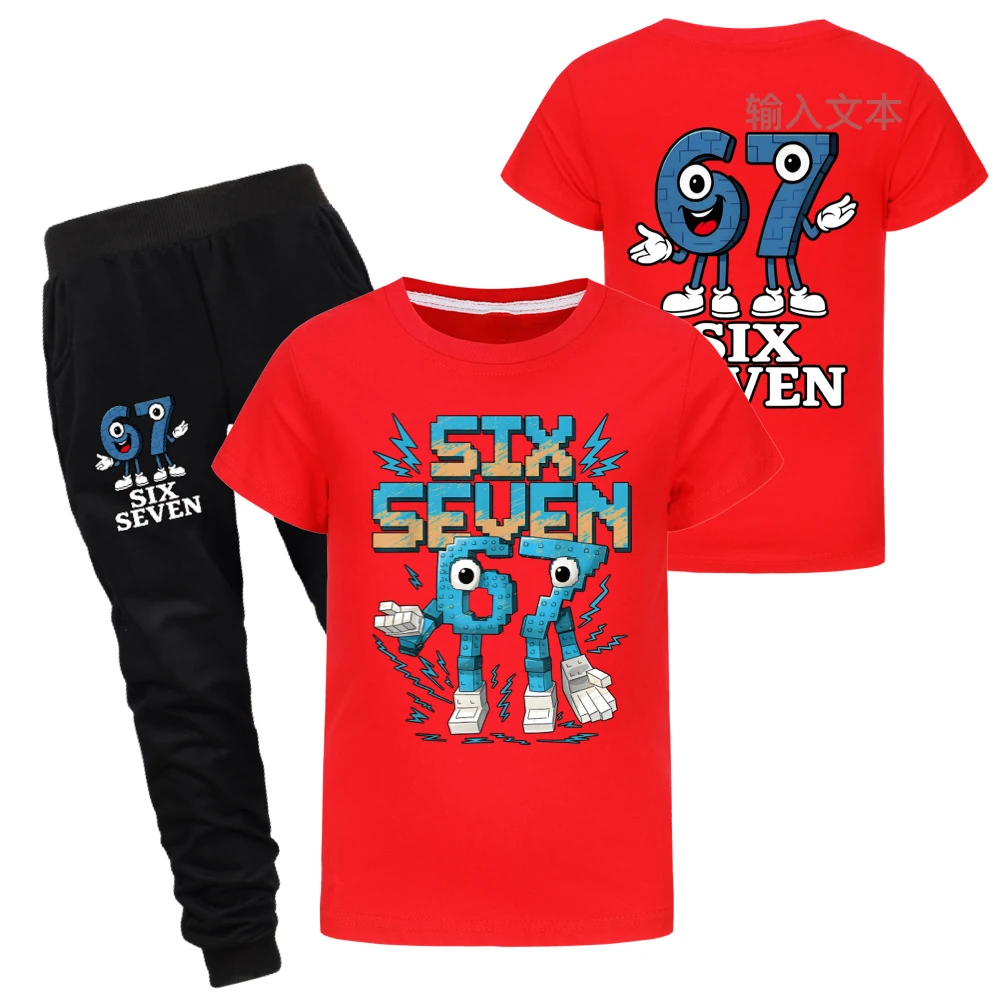 Two-Sided Graphic Tee & Hoodie Collection — 5196, Style 16 · Set · Red