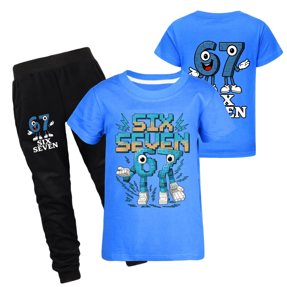 Two-Sided Graphic Tee & Hoodie Collection — 5196, Style 22 · Set · Blue