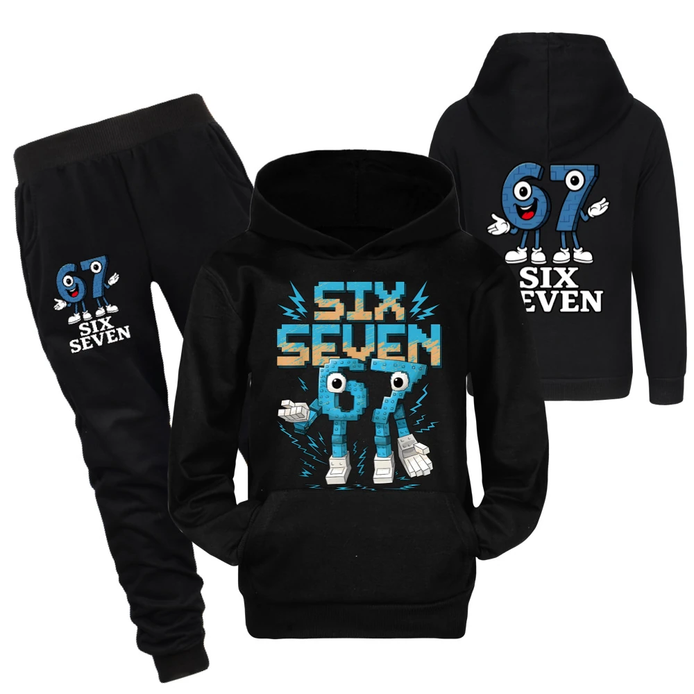 Two-Sided Graphic Tee & Hoodie Collection — 5196, Style 39 · Set · Black