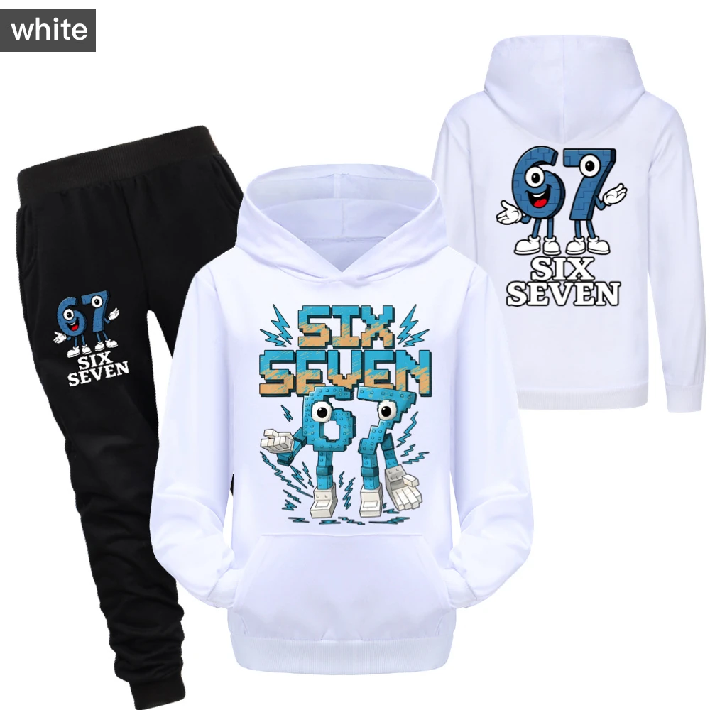 Two-Sided Graphic Tee & Hoodie Collection — 5196, Style 45 · Set · White