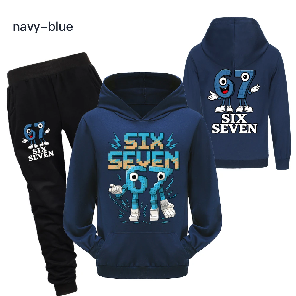 Two-Sided Graphic Tee & Hoodie Collection — 5196, Style 49 · Set · Navy