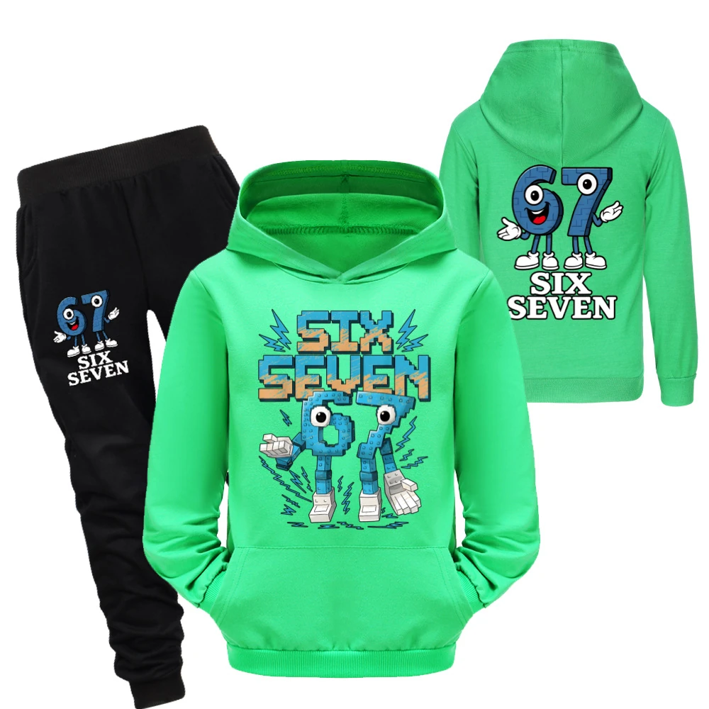 Two-Sided Graphic Tee & Hoodie Collection — 5196, Style 51 · Set · Green