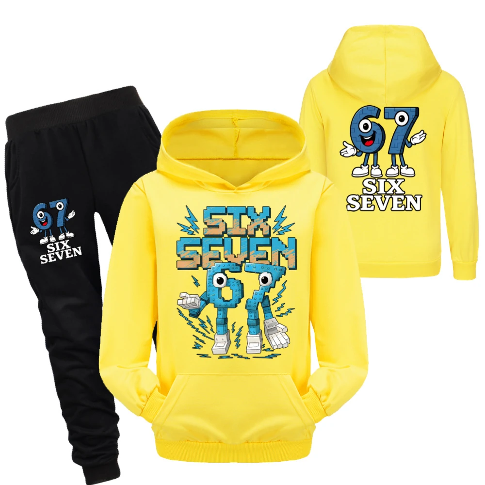 Two-Sided Graphic Tee & Hoodie Collection — 5196, Style 55 · Set · Yellow