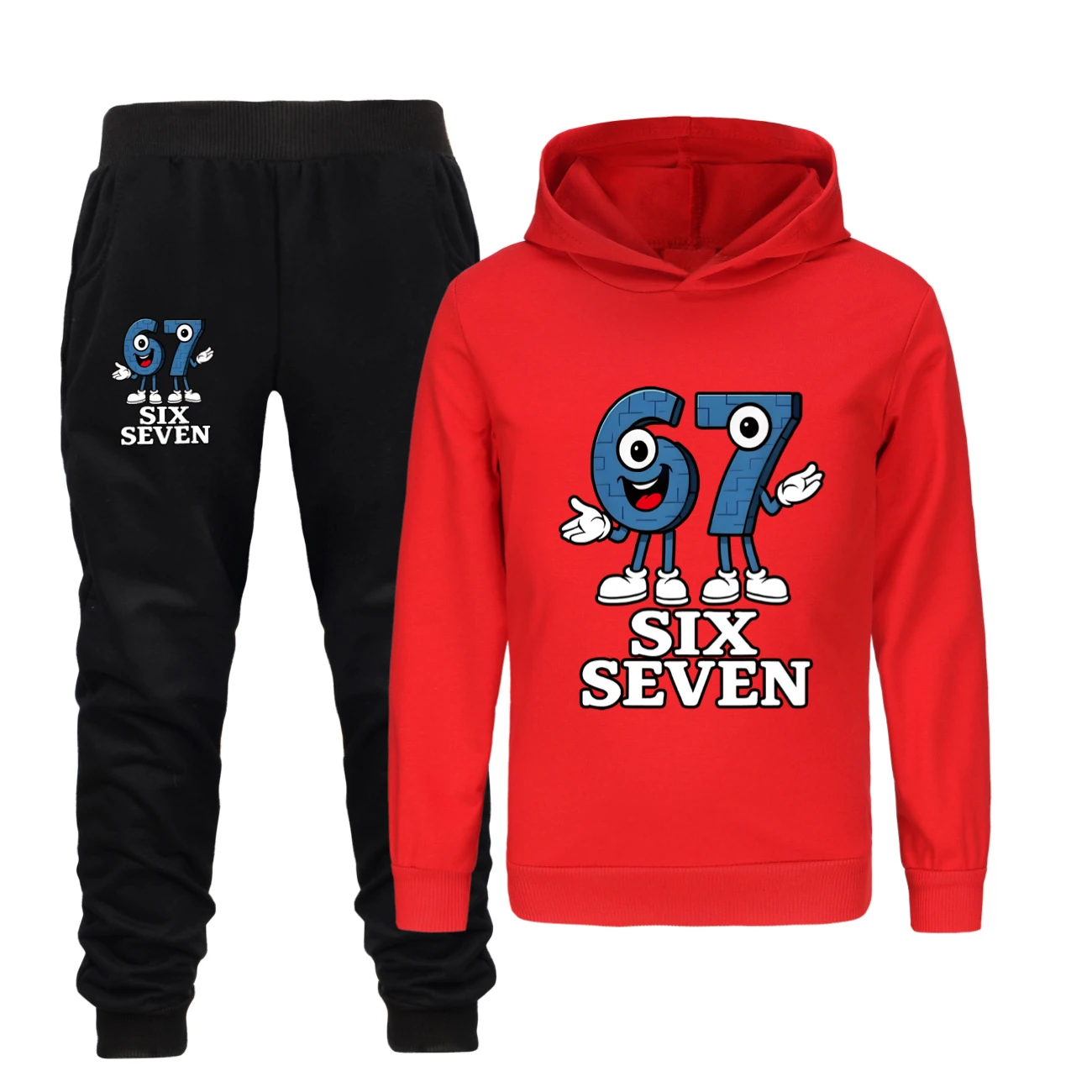 Classic Hoodie & Jogger Collection — 5196, Style 28 · Set · Red