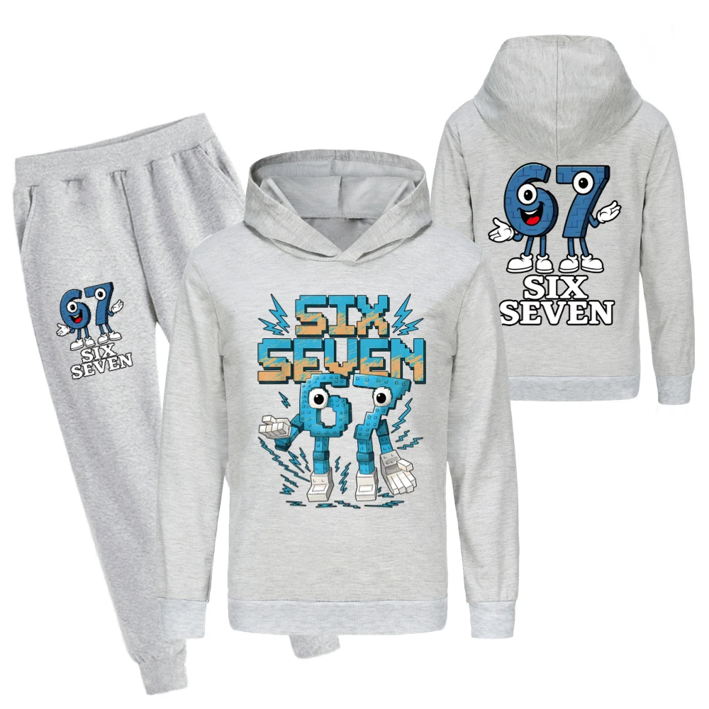Two-Sided Graphic Sweatshirt Set — 5196, Style 15 · Set · Grey
