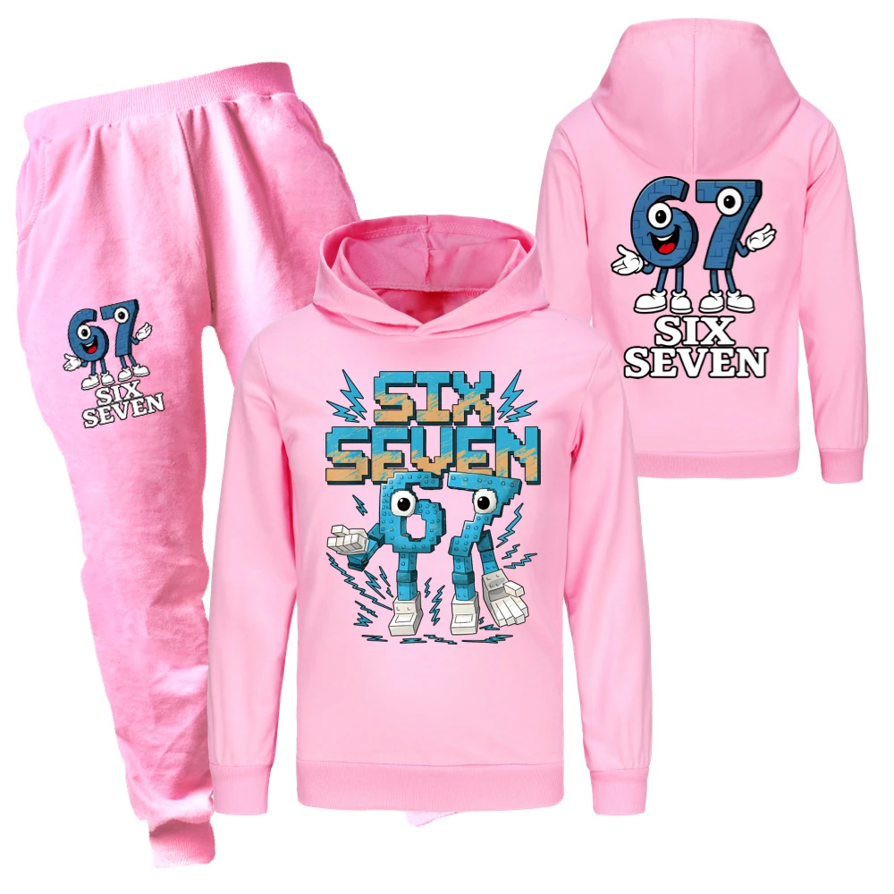 Two-Sided Graphic Sweatshirt Set — 5196, Style 17 · Set · Pink