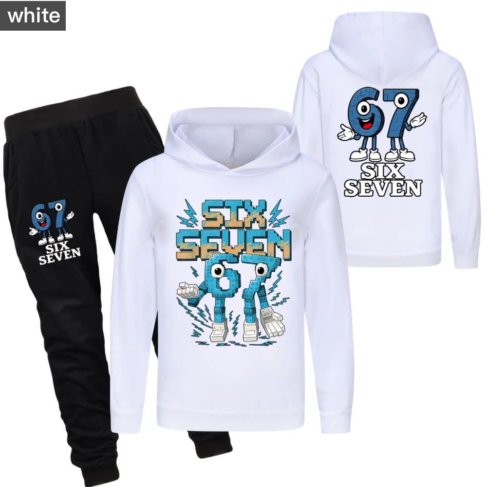 Two-Sided Graphic Sweatshirt Set — 5196, Style 19 · Set · White