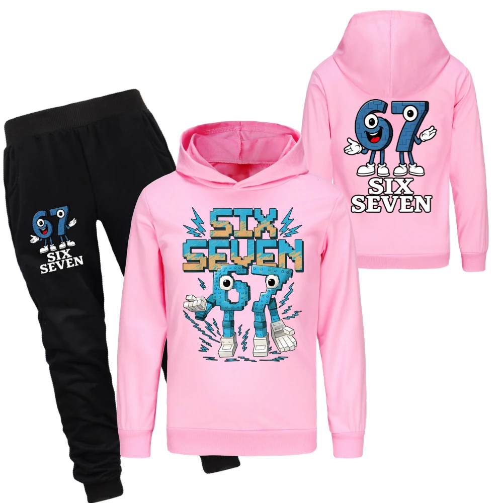 Two-Sided Graphic Sweatshirt Set — 5196, Style 21 · Set · Pink