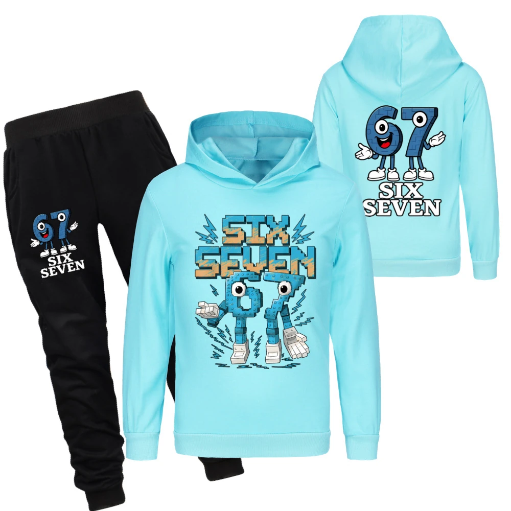 Two-Sided Graphic Sweatshirt Set — 5196, Style 24 · Set · Light Blue