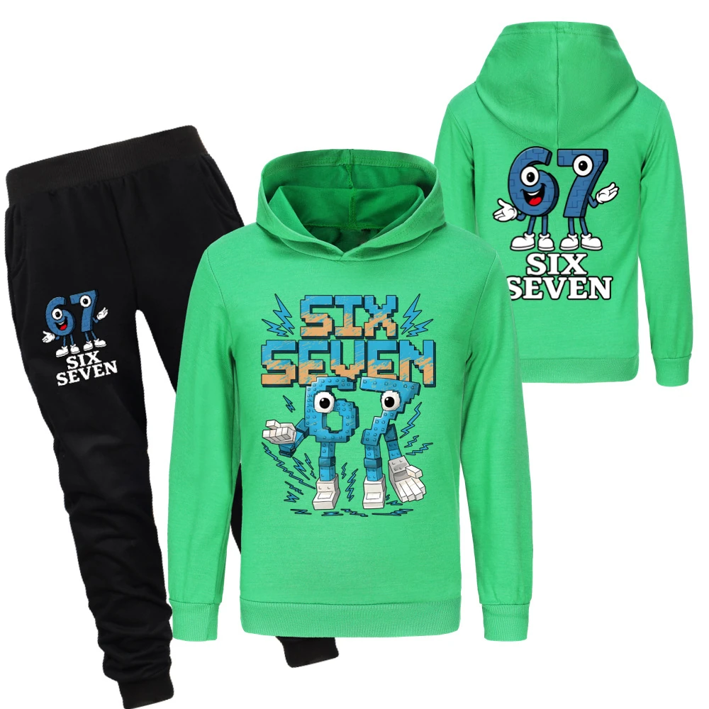 Two-Sided Graphic Sweatshirt Set — 5196, Style 25 · Set · Green