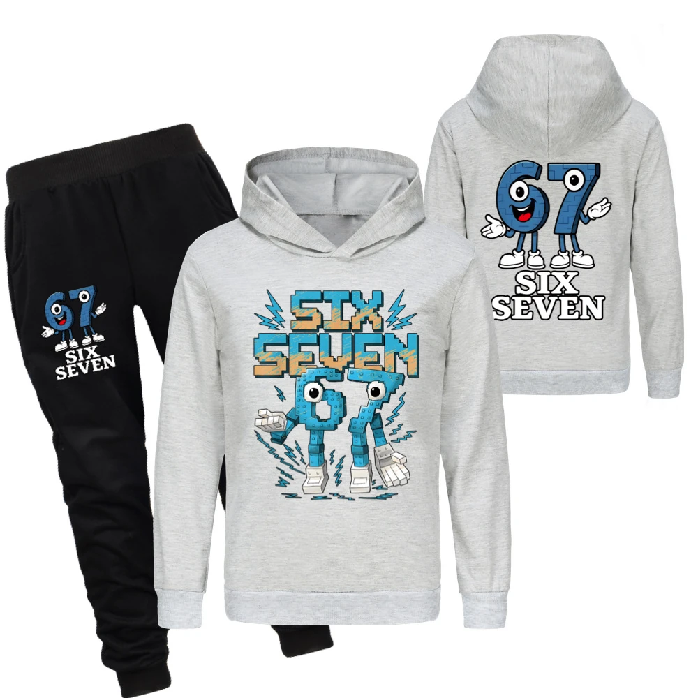Two-Sided Graphic Sweatshirt Set — 5196, Style 26 · Set · Grey