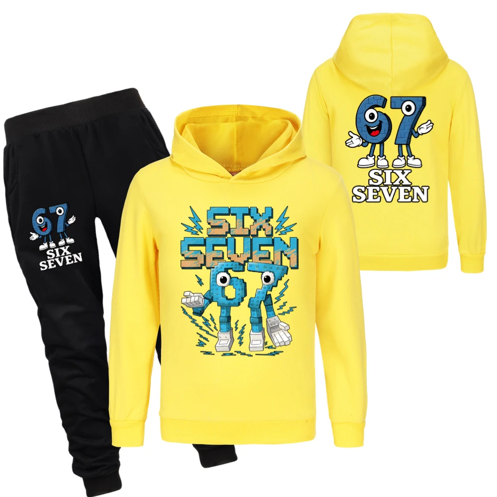 Two-Sided Graphic Sweatshirt Set — 5196, Style 29 · Set · Yellow