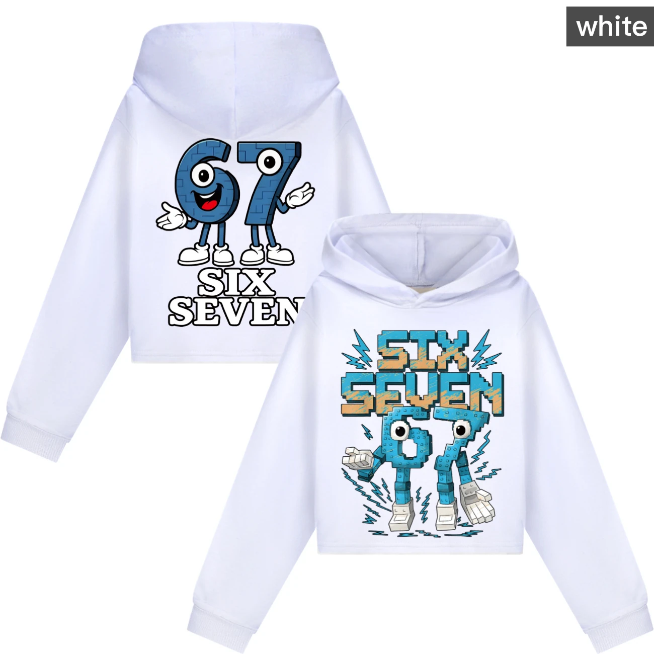 Two-Sided Graphic Sweatshirt Set — 5196, Style 32 · White