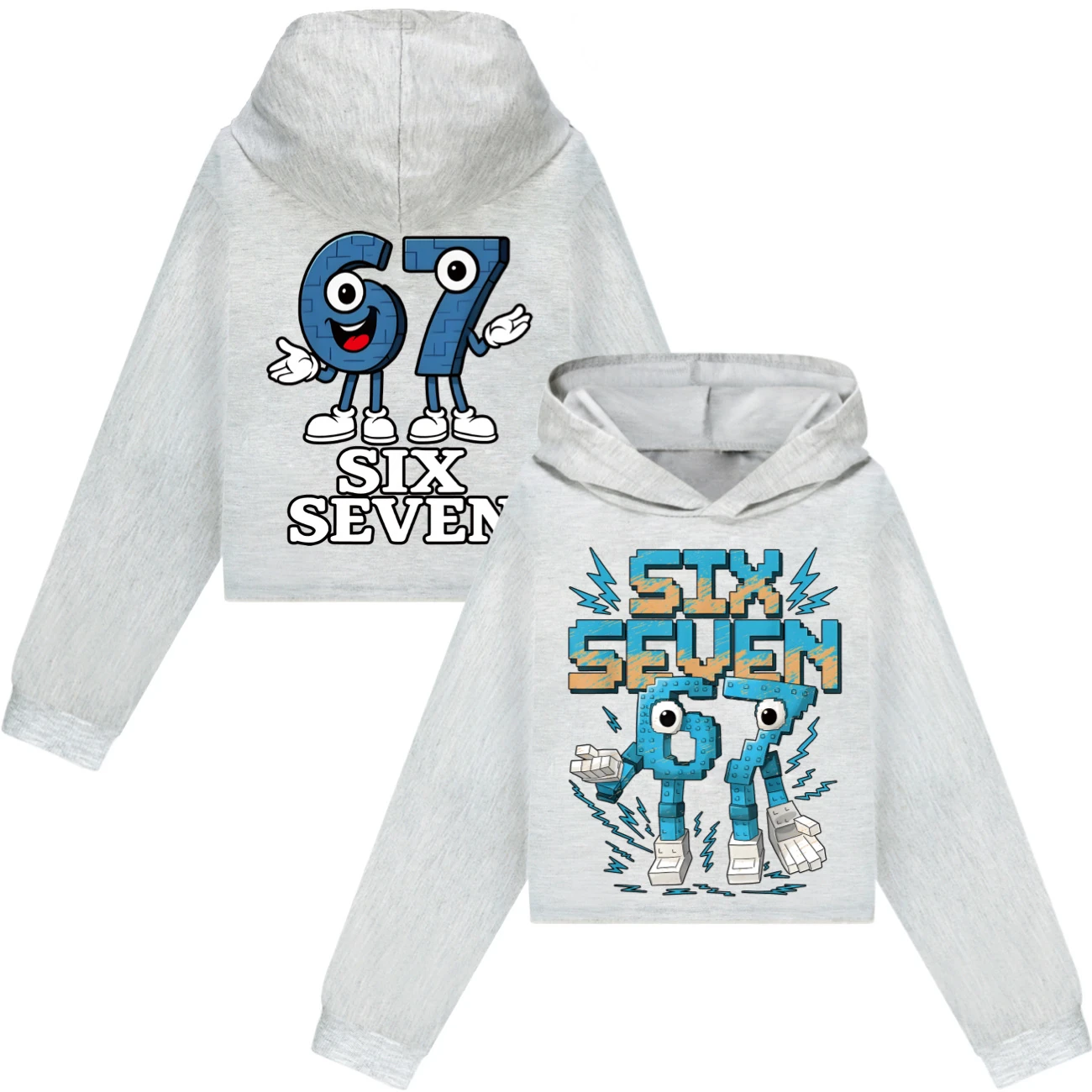 Two-Sided Graphic Sweatshirt Set — 5196, Style 33 · Grey