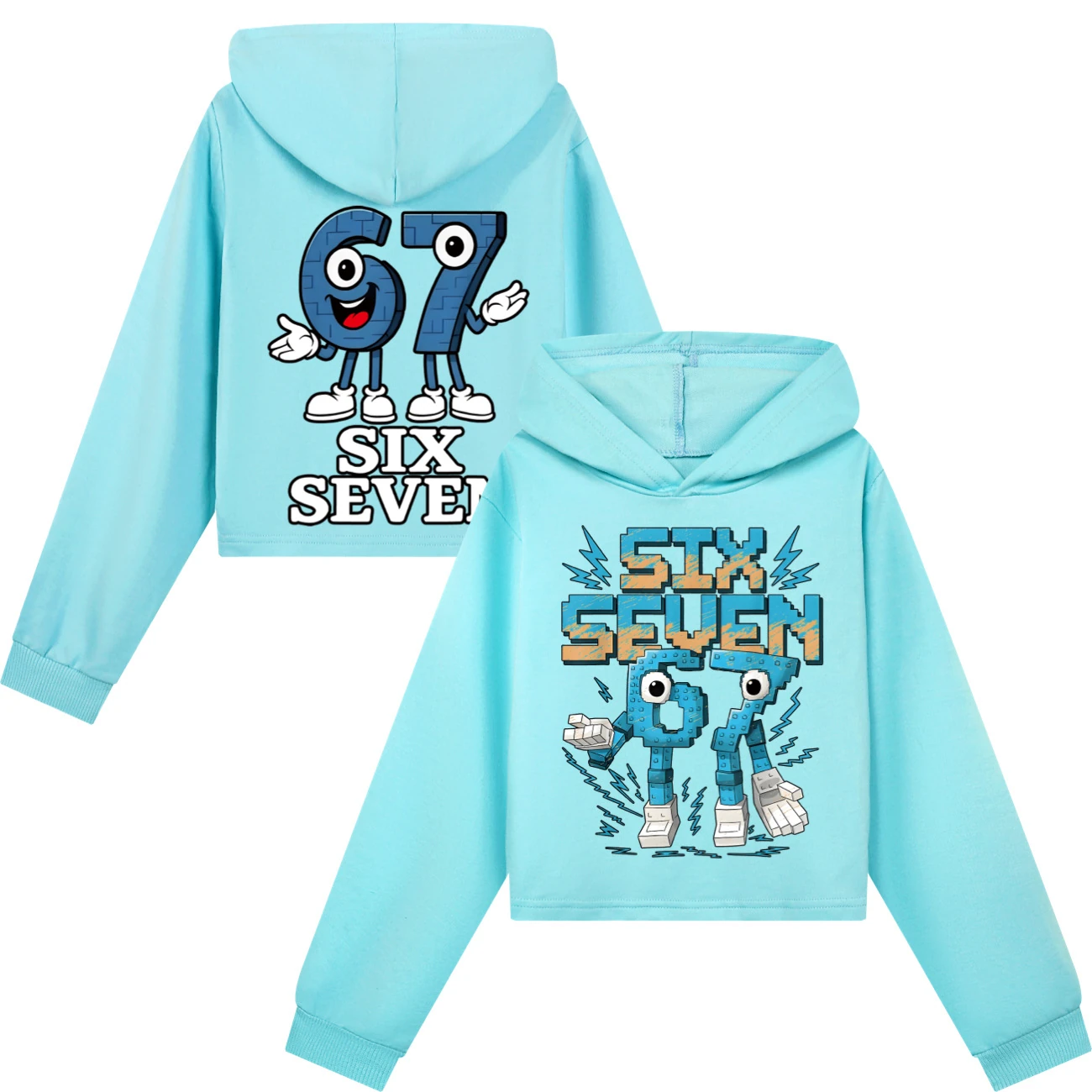 Two-Sided Graphic Sweatshirt Set — 5196, Style 34 · Light Blue