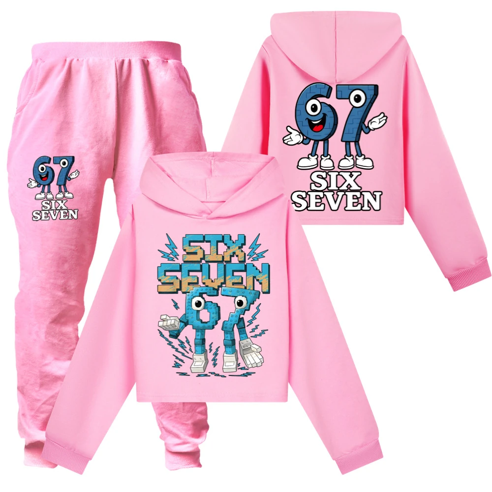 Two-Sided Graphic Sweatshirt Set — 5196, Style 42 · Set · Pink