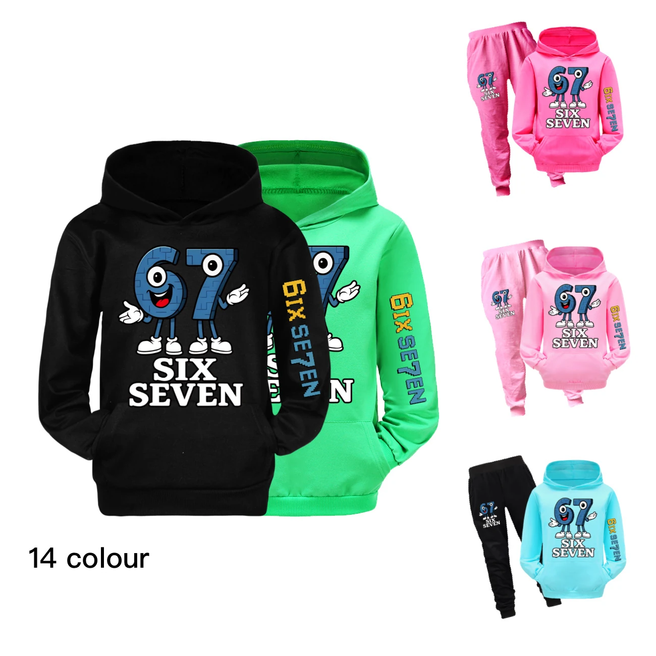 Graphic Hoodie Active Set — 5196, clean product view