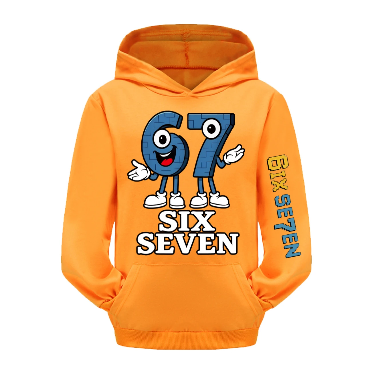Graphic Hoodie Active Set — 5196, Style 08 · Orange
