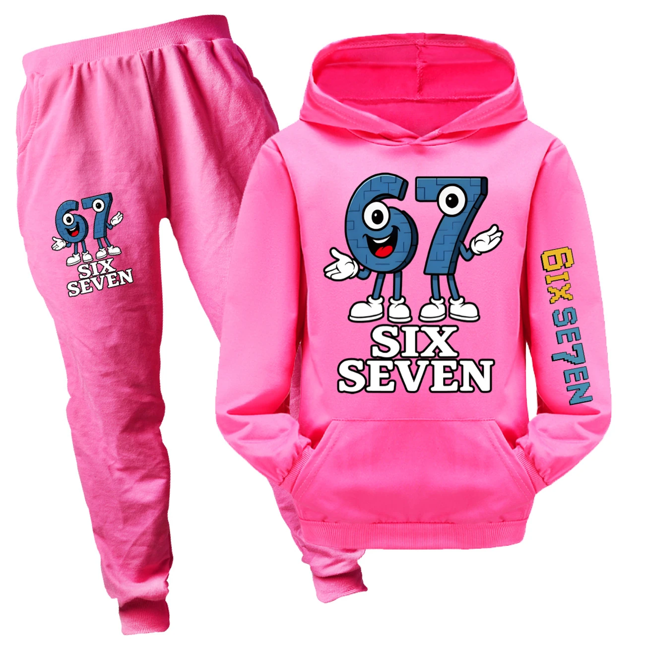 Graphic Hoodie Active Set — 5196, Style 15 · Set · Rose