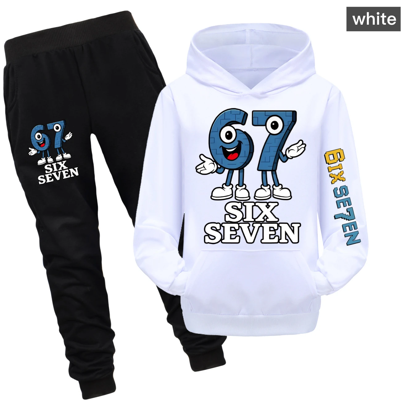 Graphic Hoodie Active Set — 5196, Style 20 · Set · White
