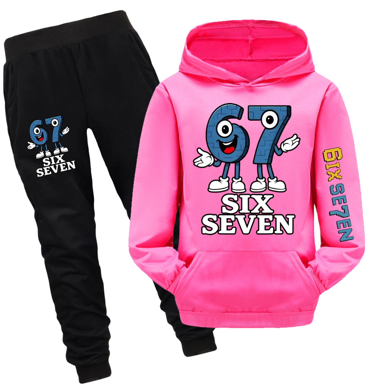 Graphic Hoodie Active Set — 5196, Style 21 · Set · Rose