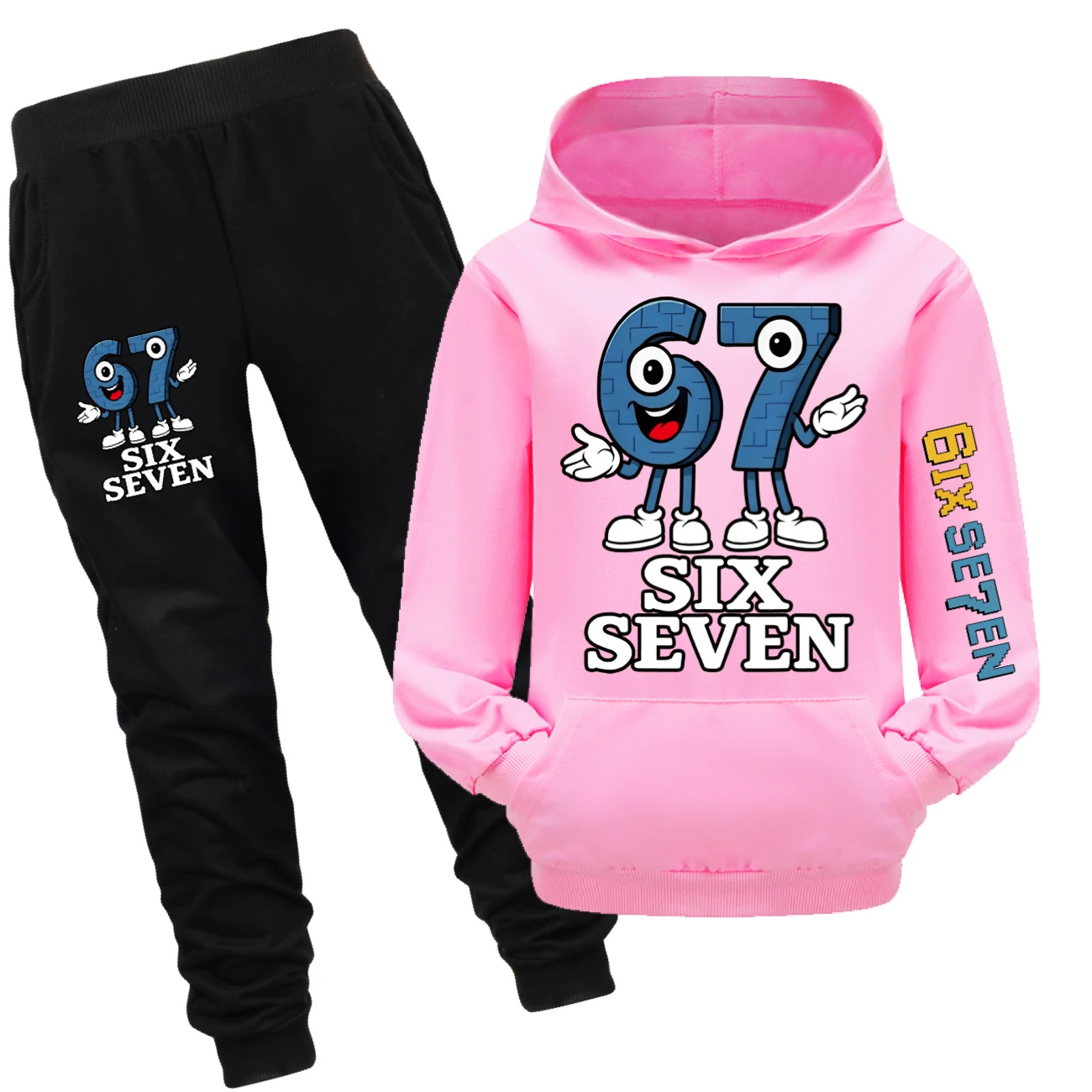 Graphic Hoodie Active Set — 5196, Style 22 · Set · Pink