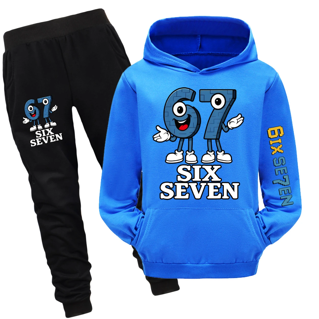 Graphic Hoodie Active Set — 5196, Style 23 · Set · Blue