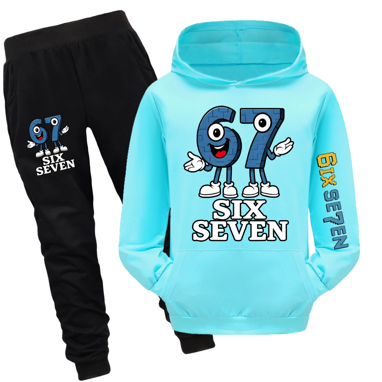 Graphic Hoodie Active Set — 5196, Style 25 · Set · Light Blue