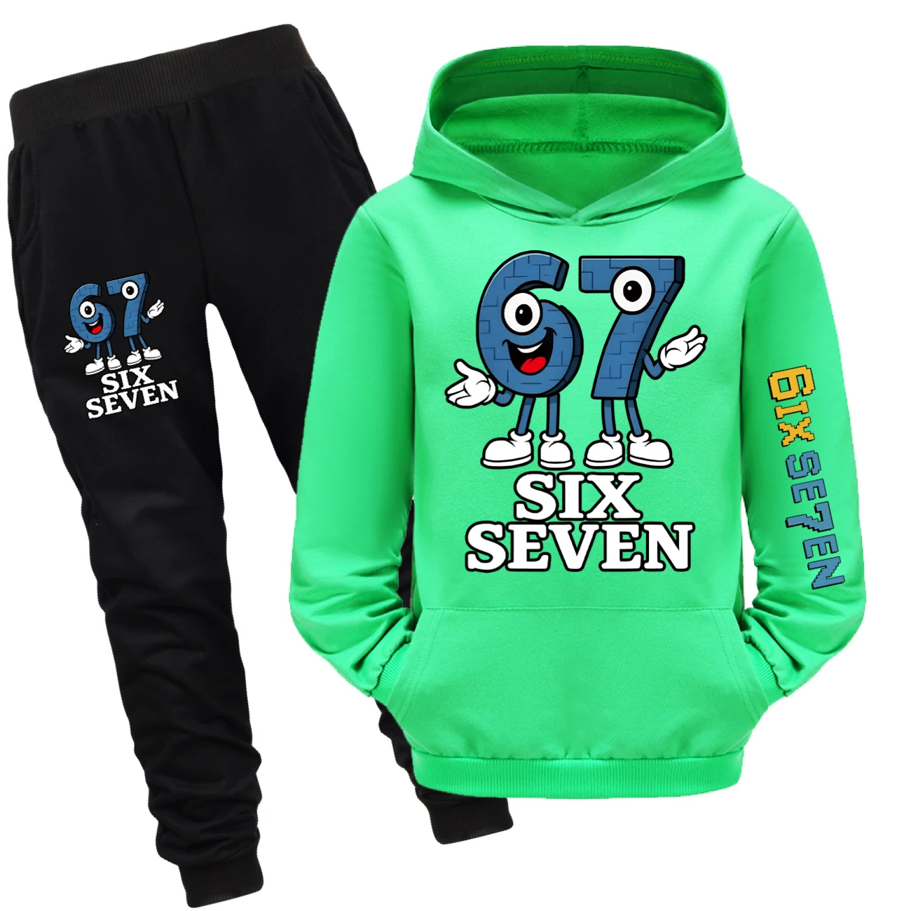 Graphic Hoodie Active Set — 5196, Style 26 · Set · Green